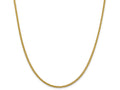 FJC Finejewelers 14k 2.35mm Semi-solid 3-wire Wheat Chain