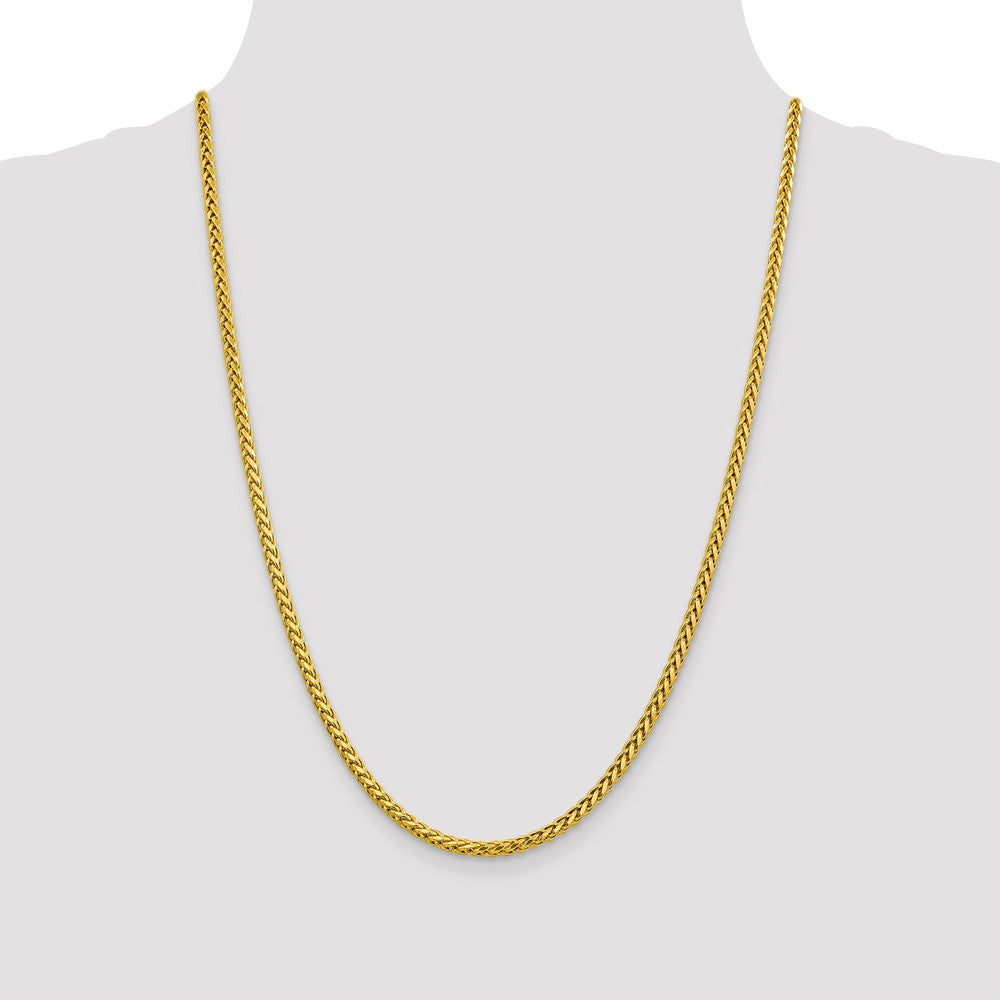 FJC Finejewelers 14k 3.10mm Semi-solid Bright Cut Wheat Chain
