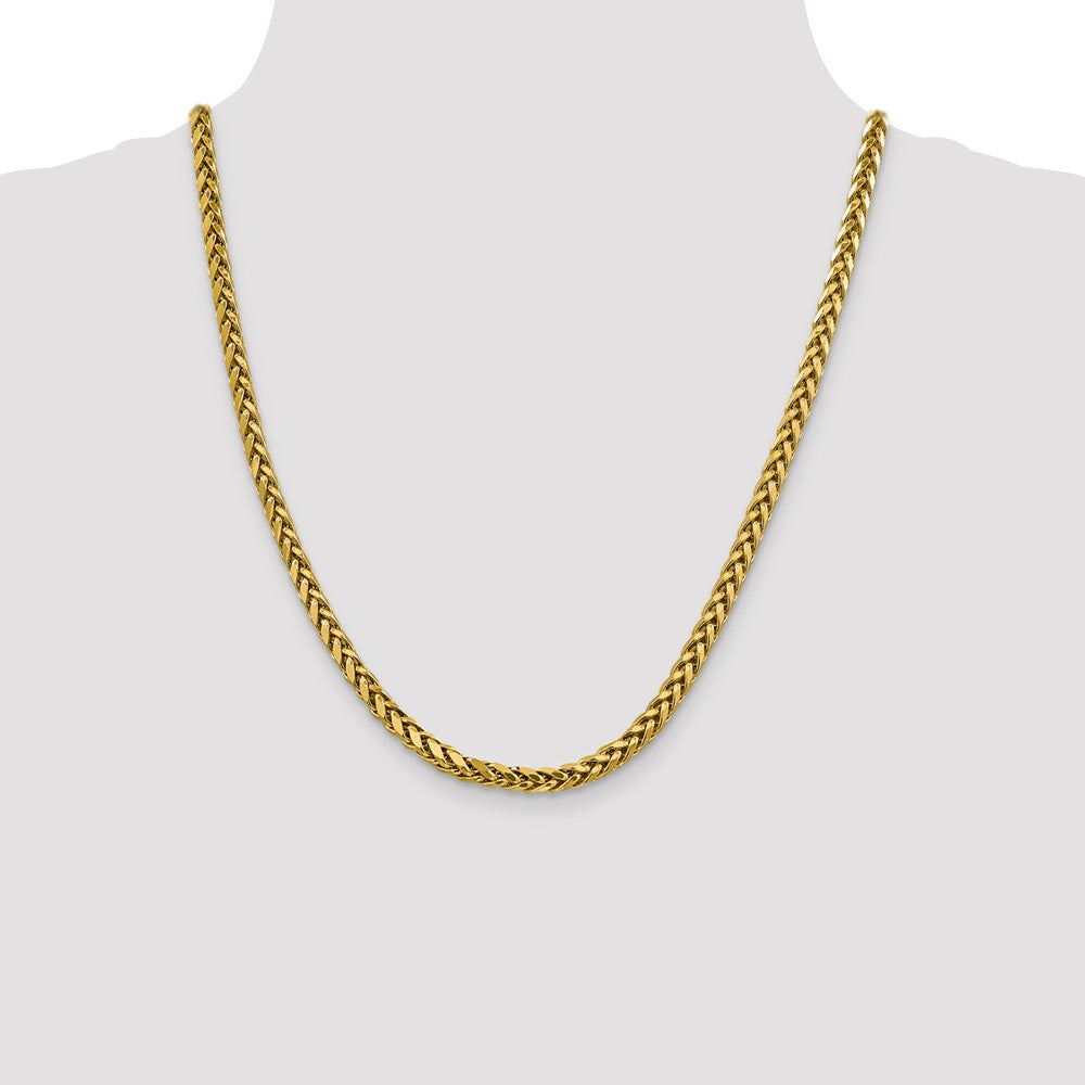 FJC Finejewelers 14k 5.00mm Semi-solid Bright Cut Wheat Chain