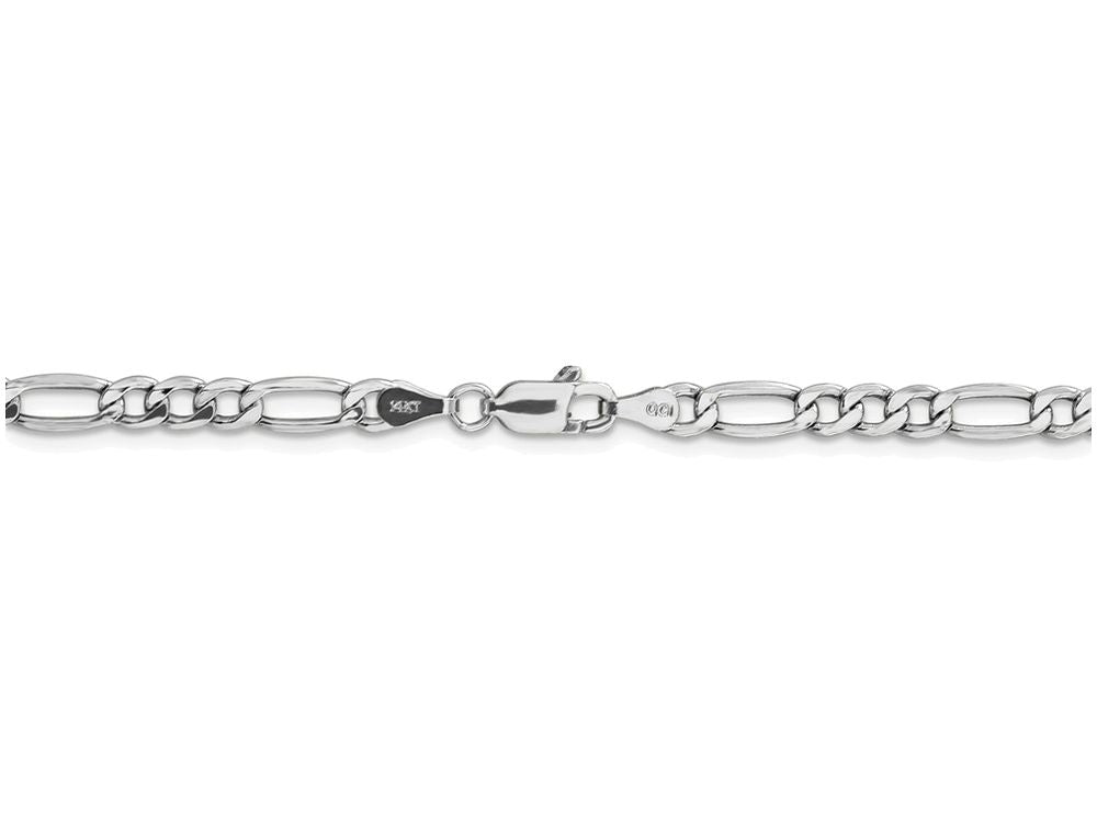 FJC Finejewelers 24 Inch 14k White Gold 4.75mm Semi-solid Figaro Chain Necklace