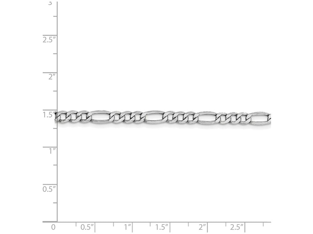 FJC Finejewelers 8 Inch 14k White Gold 4.75mm Semi-solid Figaro Chain Bracelet