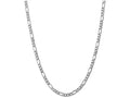FJC Finejewelers 16 Inch 14k White Gold 5.35mm Semi-solid Figaro Chain Necklace