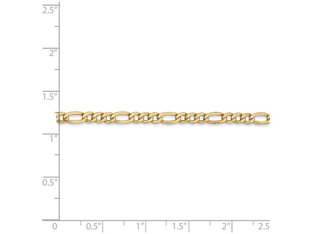 FJC Finejewelers 24 Inch 14k Yellow Gold 3.5mm Semi-solid Figaro Chain Necklace