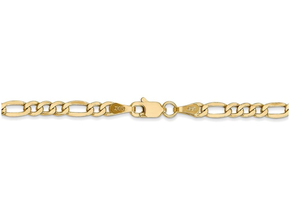 FJC Finejewelers 24 Inch 14k Yellow Gold 3.5mm Semi-solid Figaro Chain Necklace