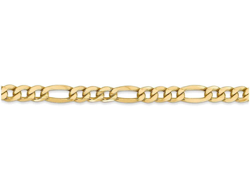 FJC Finejewelers 8 Inch 14k Yellow Gold 5.35mm Semi-solid Figaro Chain Bracelet