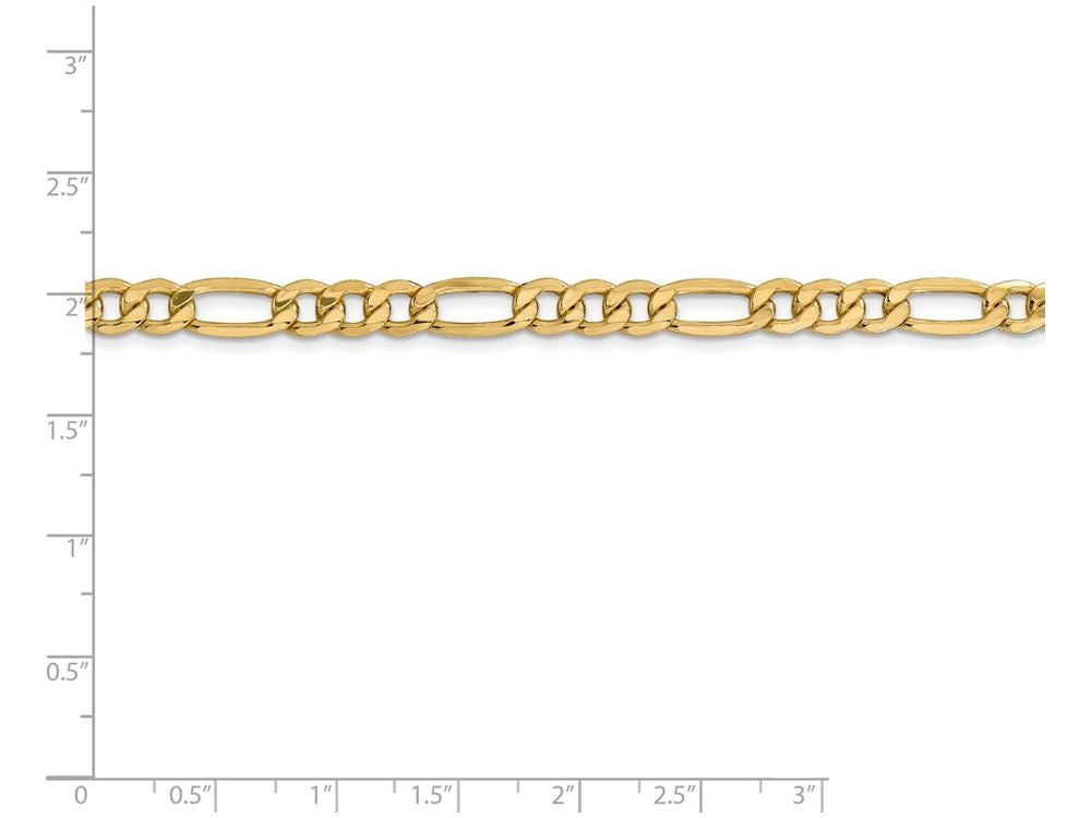 FJC Finejewelers 20 Inch 14k Yellow Gold 6.6mm Semi-solid Figaro Chain Necklace
