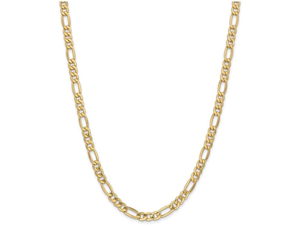 FJC Finejewelers 24 Inch 14k Yellow Gold 6.6mm Semi-solid Figaro Chain Necklace
