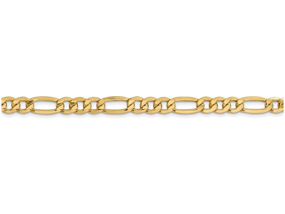 FJC Finejewelers 7 Inch 14k Yellow Gold 6.6mm Semi-solid Figaro Chain Bracelet