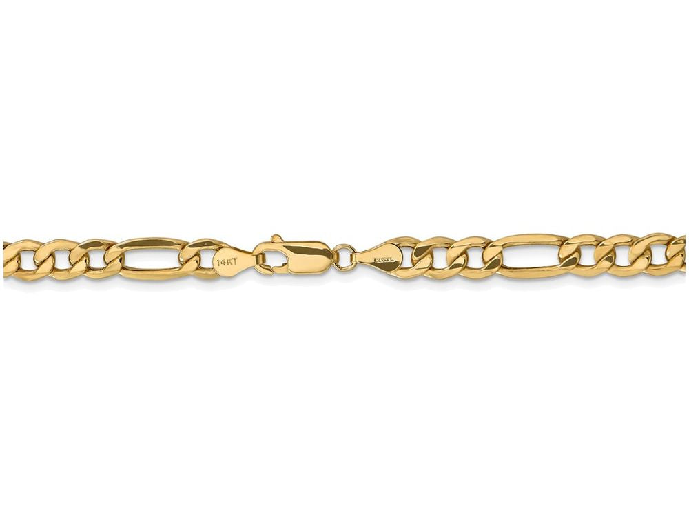 FJC Finejewelers 7 Inch 14k Yellow Gold 6.6mm Semi-solid Figaro Chain Bracelet