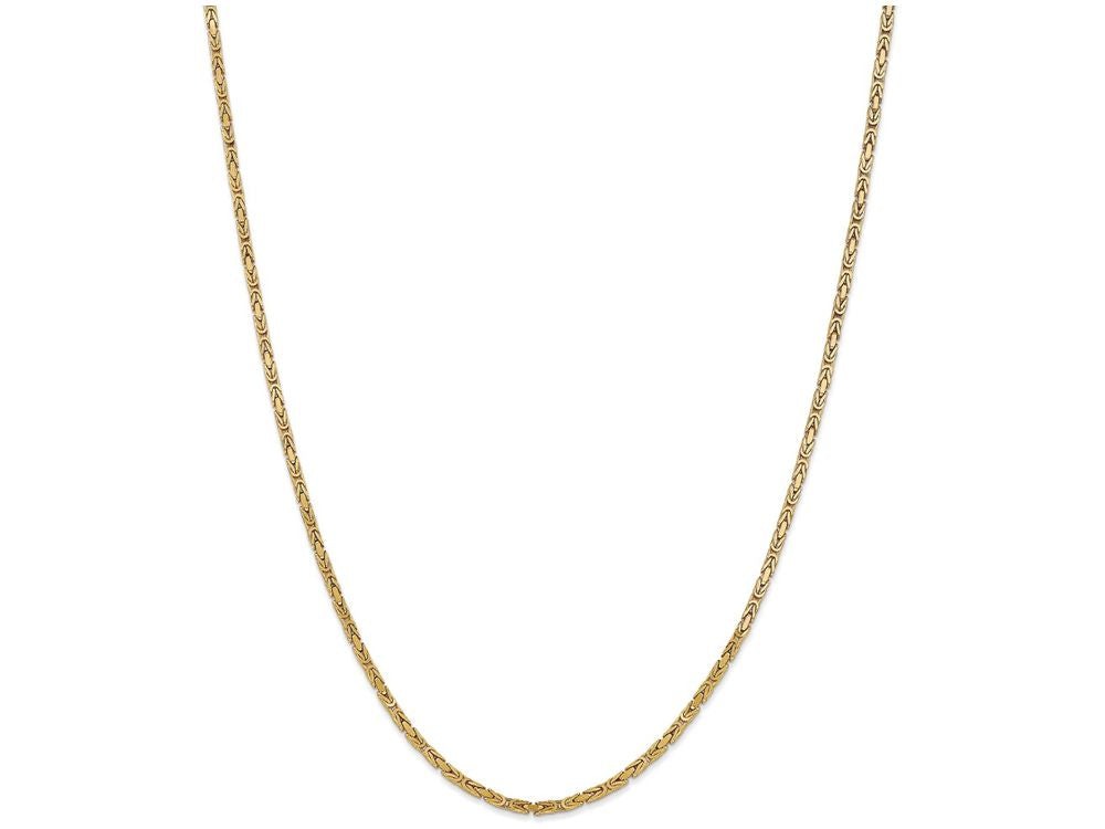 FJC Finejewelers 20 Inch 14k Yellow Gold 2mm Byzantine Chain Necklace