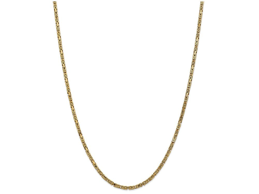 FJC Finejewelers 7 Inch 14k Yellow Gold 2.5mm Byzantine Chain Bracelet