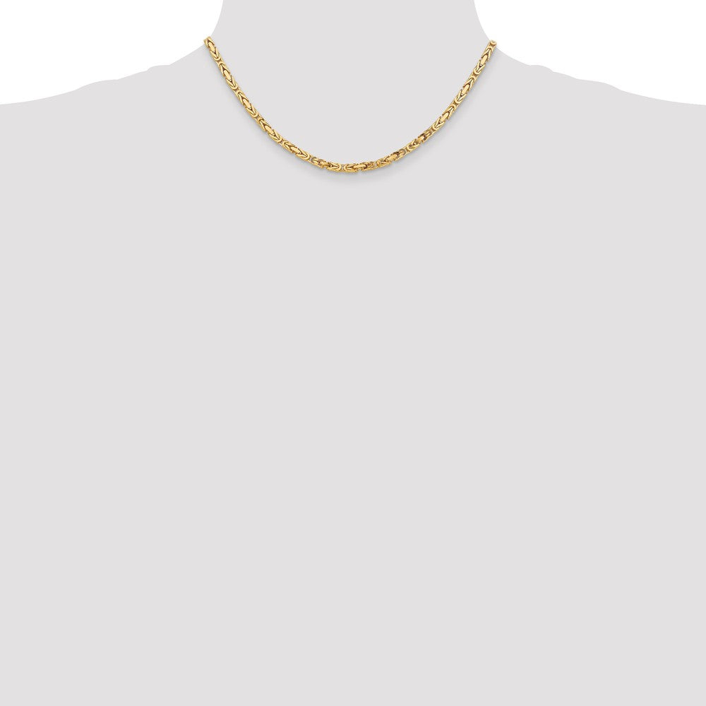 FJC Finejewelers 16 Inch 14k 3.25mm Byzantine Chain Necklace