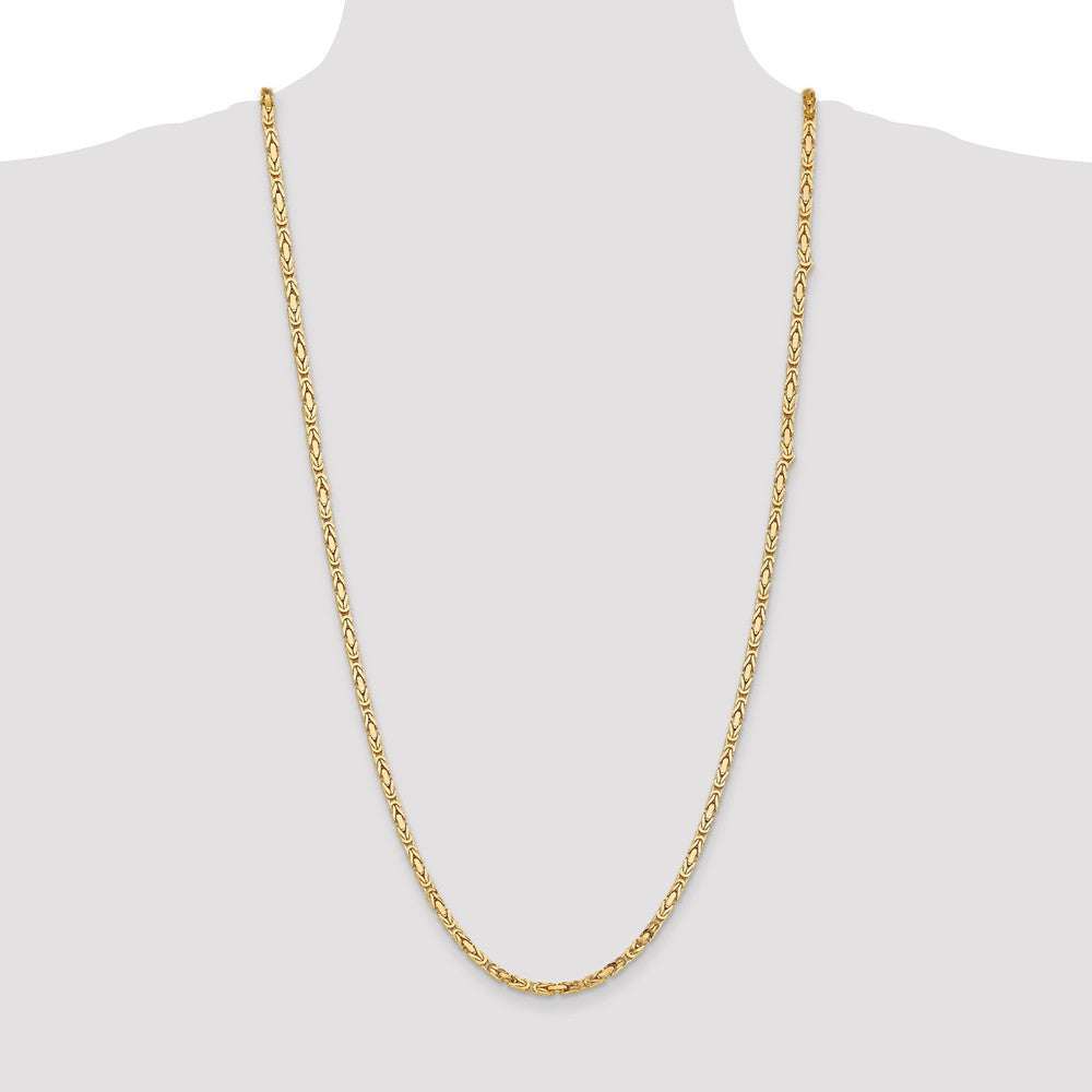 FJC Finejewelers 30 Inch 14k 3.25mm Byzantine Chain Necklace