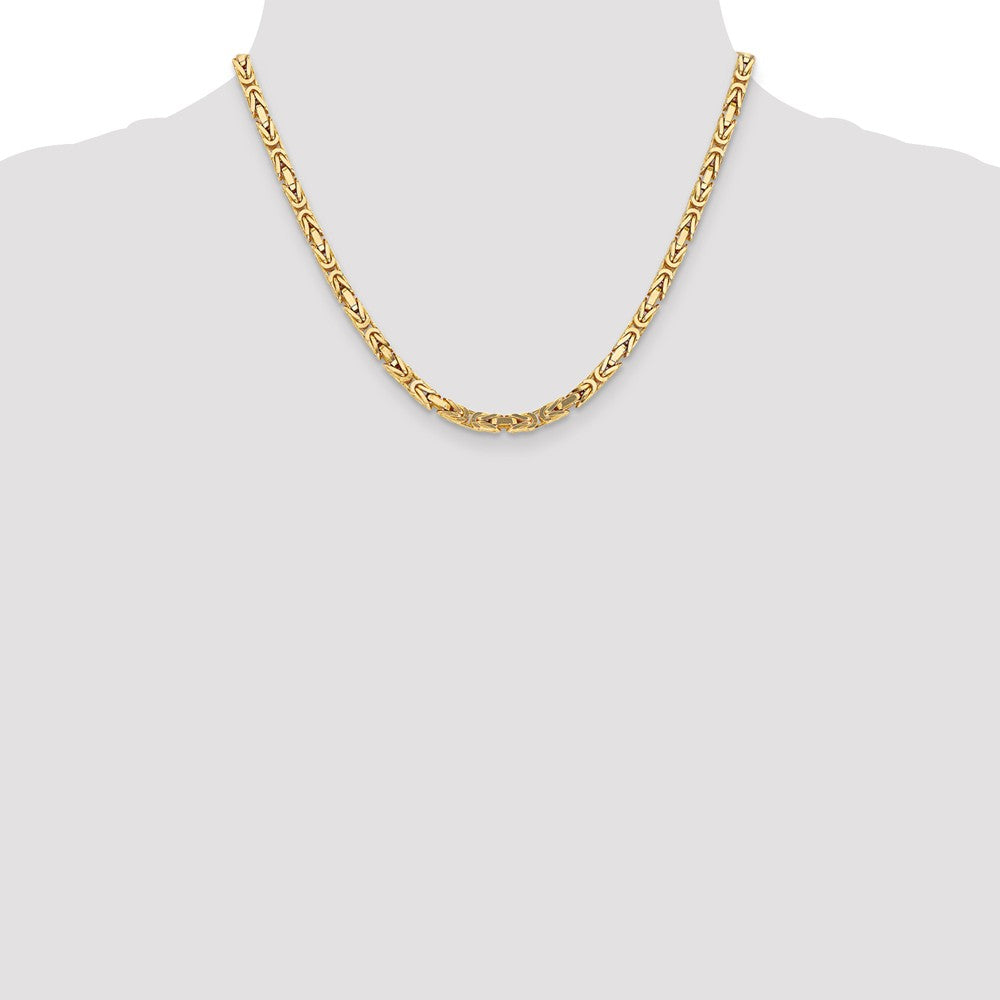 FJC Finejewelers 18 Inch 14k 4mm Byzantine Chain Necklace