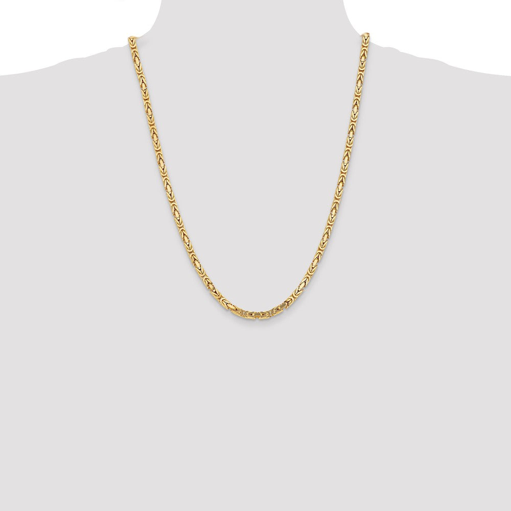 FJC Finejewelers 24 Inch 14k 4mm Byzantine Chain Necklace