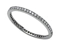 Zoe R 925 Sterling Silver Micro Pave Hand Set Cubic Zirconia (CZ) Stackable Eternity Band