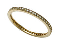 Zoe R Gold Plated Silver Micro Pave Cubic Zirconia Stackable Eternity Band