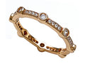 Zoe R Rose Gold Plated Sterling Silver Micro Pave Hand Set Cubic Zirconia (CZ) Stackable Eternity Band