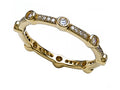Zoe R Gold Plated Silver Micro Pave Cubic Zirconia Stackable Eternity Band