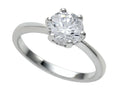 Zoe R 7mm 925 Sterling Silver Round Cubic Zirconia (CZ) Engagement Ring