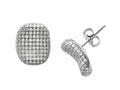 Zoe R Sterling Silver Micro Pave Hand Set Cubic Zirconia (CZ) Earrings