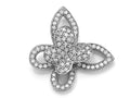 Zoe R 925 Sterling Silver Micro Pave Hand Set Cubic Zirconia (CZ) Butterfly Pendant Necklace