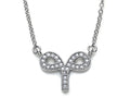 Zoe R Sterling Silver Micro Pave Hand Cubic Zirconia Aries Zodiac Pendant Necklace 18 In Adjustable Chain