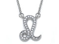 Zoe R Sterling Silver Micro Pave Hand Set Cubic Zirconia (CZ) Leo Zodiac Pendant Necklace On 18 Inch Adjustable Chain