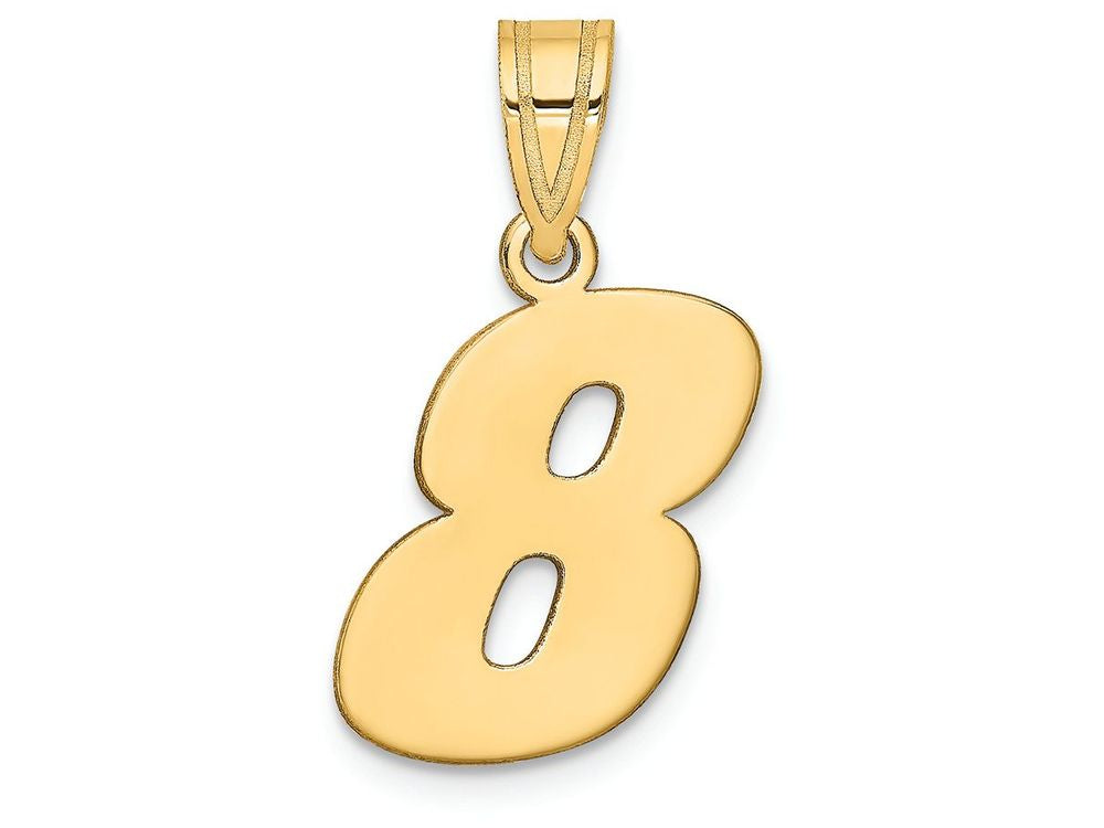 FJC Finejewelers 14k Yellow Gold Polished Block Number 8 Charm