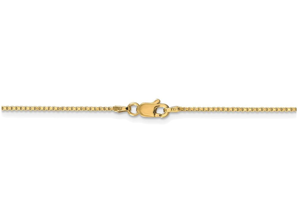 FJC Finejewelers 24 Inch 14k Yellow Gold 1.0mm Box Chain Necklace with a Lobster Lock.