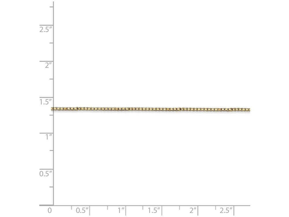 FJC Finejewelers 9 Inch 14k Yellow Gold 1.0mm Box Chain Ankle Bracelet (Smaller Ankles)
