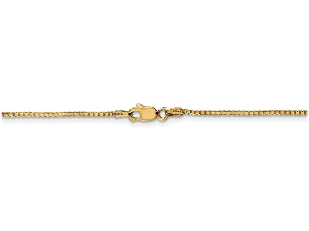FJC Finejewelers 9 Inch 14k Yellow Gold 1.1mm Box Chain Ankle Bracelet (Smaller Ankles)