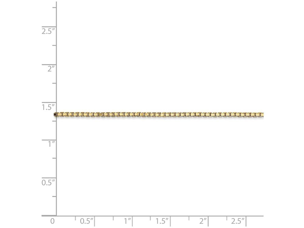 FJC Finejewelers 9 Inch 14k Yellow Gold 1.5mm Box Chain Ankle Bracelet (Smaller Ankles)