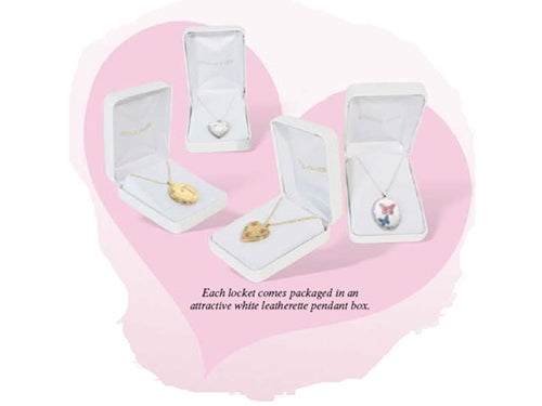 FJC Finejewelers 1/20 Gold Filled 16mm Enameled Flower I Love You Heart Locket Necklace - Chain Included