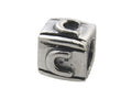Zable Sterling Silver Block C-Letter Bead / Charm
