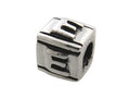 Zable Sterling Silver Block E-Letter Bead / Charm