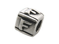 Zable Sterling Silver Block F-Letter Bead / Charm