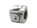 Zable Sterling Silver Block J-Letter Bead / Charm
