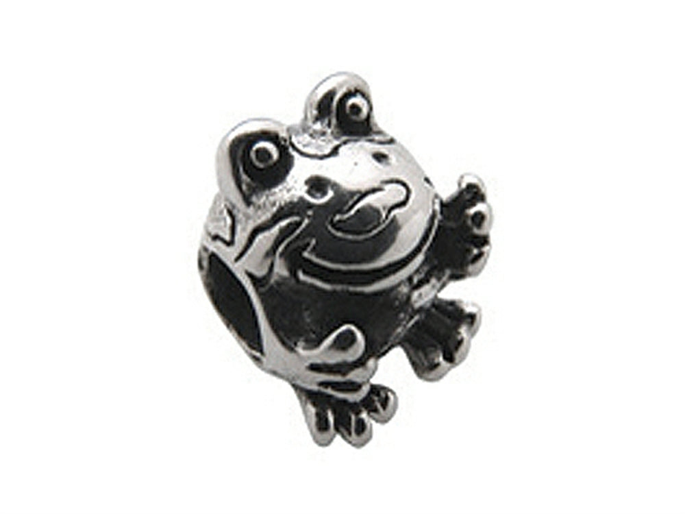 Zable Sterling Silver Frog Bead / Charm