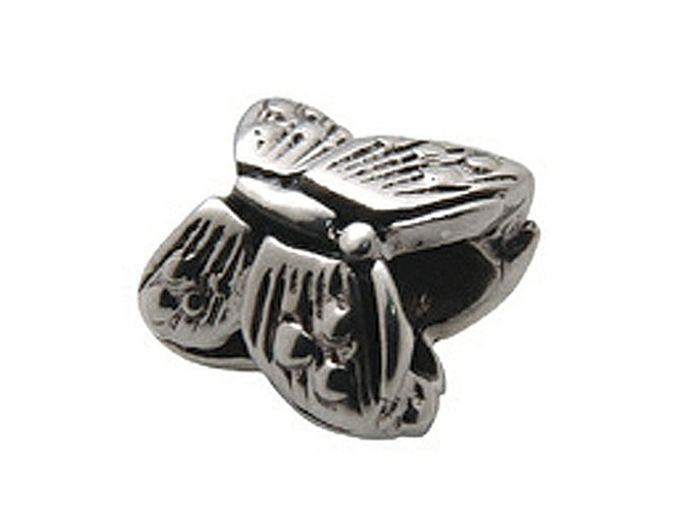 Zable Sterling Silver Butterfly, Pointy Wings Bead / Charm