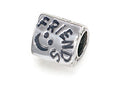 Zable Sterling Silver Triangular Friends Bead / Charm