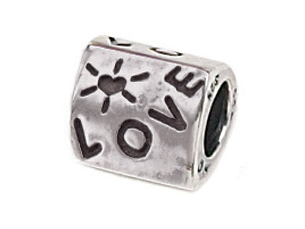 Zable Sterling Silver Triangular Love Bead / Charm