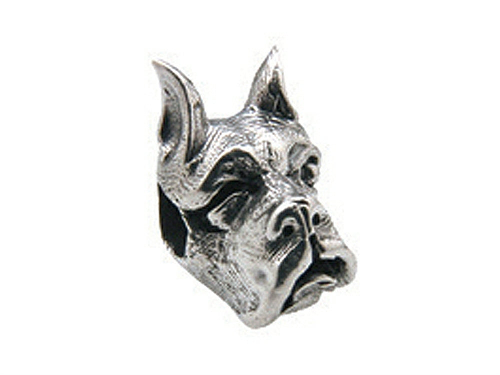 Zable Sterling Silver Boxer Dog Face Compatible Pandora Compatible Bead / Charm