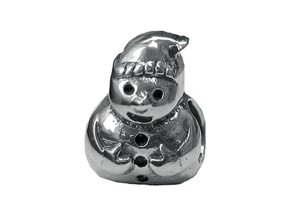 Zable Sterling Silver Snowman Bead / Charm