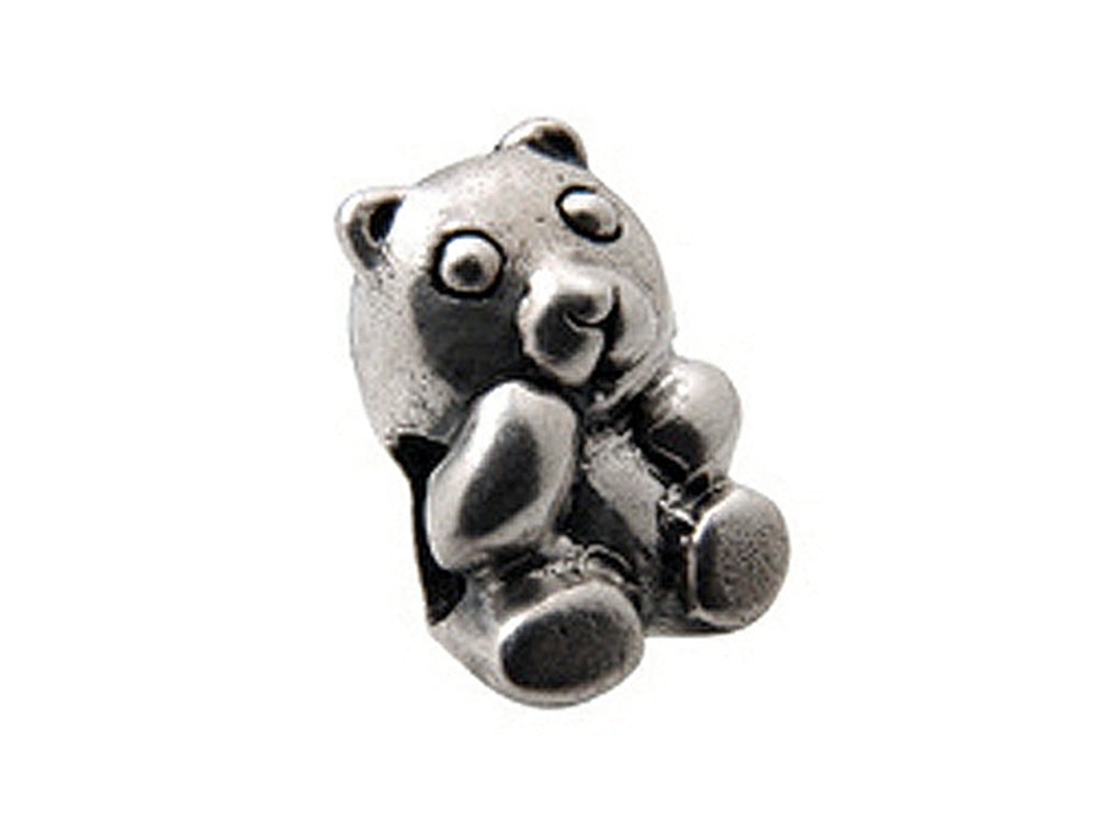 Zable Sterling Silver Teddy Bear Bead / Charm