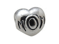 Zable Sterling Silver Mom Heart Bead / Charm
