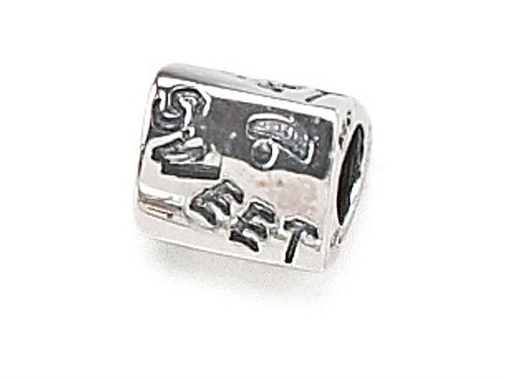 Zable Sterling Silver Triangular Sweet Bead / Charm