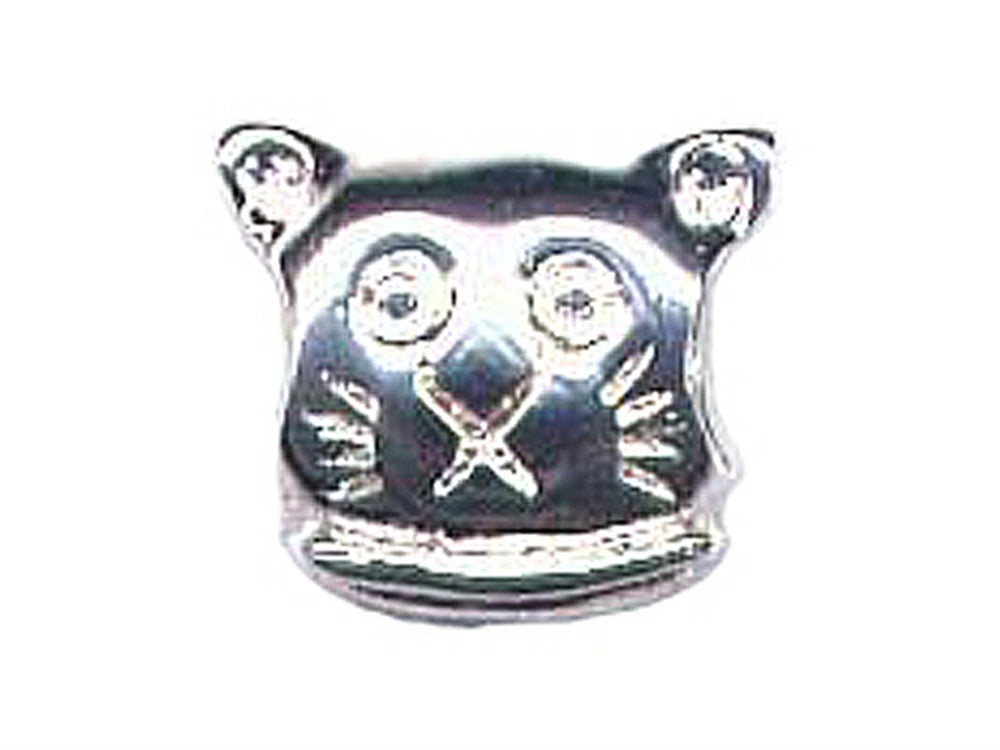 Zable Sterling Silver Cat Face Bead / Charm