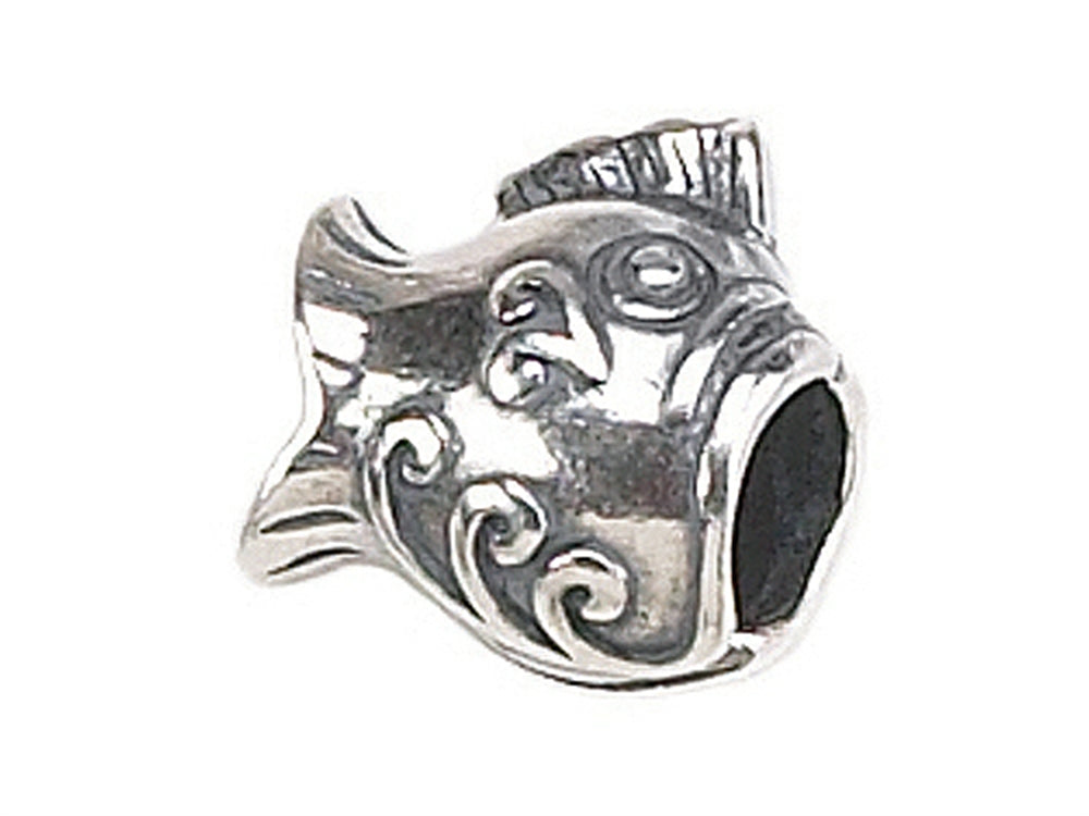 Zable Sterling Silver Ornate Fish Bead / Charm