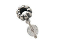 Zable Sterling Silver April Crystal Dangle Bead / Charm